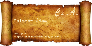 Csiszár Ádám névjegykártya