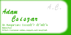adam csiszar business card